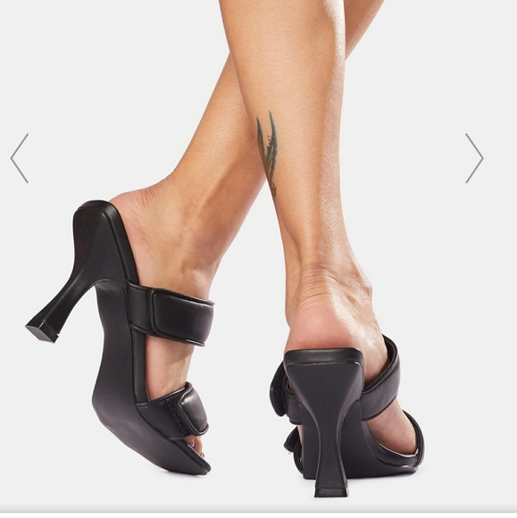 STRAP SQUARE TOE HEELED MULES - Picture 3 of 4